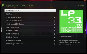 LP33.TV App Main Menu
