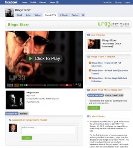"My LP33" App Installed on Ringo Starr's Facebook Fan Page