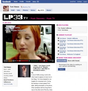 "My LP33" App Installed on Tori Amos Facebook Fan Page